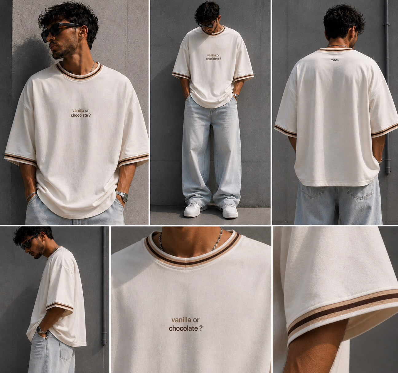 Vanilla or Chocolate Stripe Tee