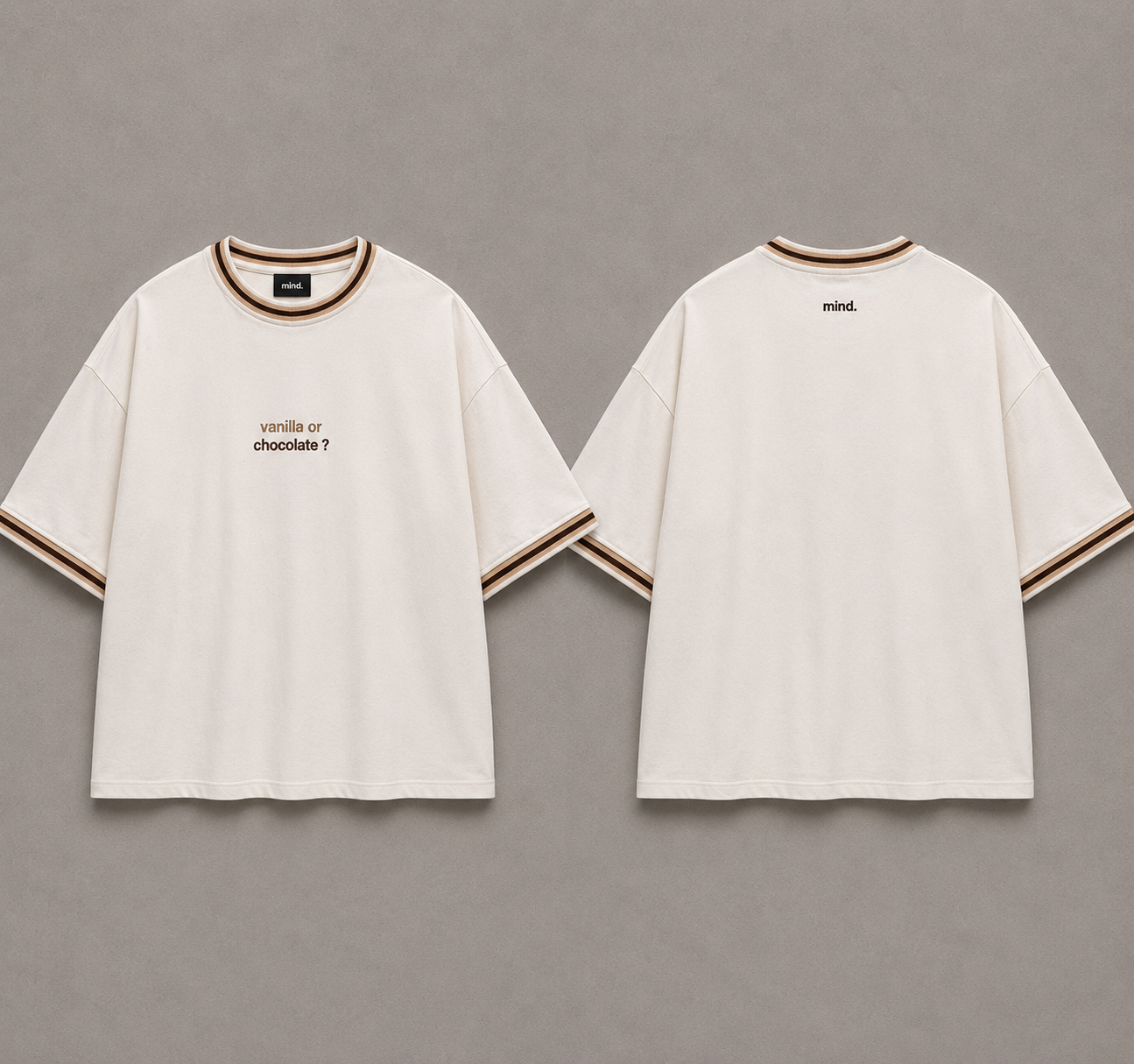 Vanilla or Chocolate Stripe Tee